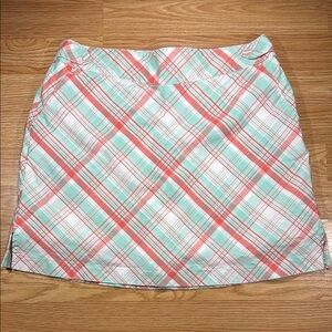 Lady Hagan Athletic skort size 4, orange and mint green